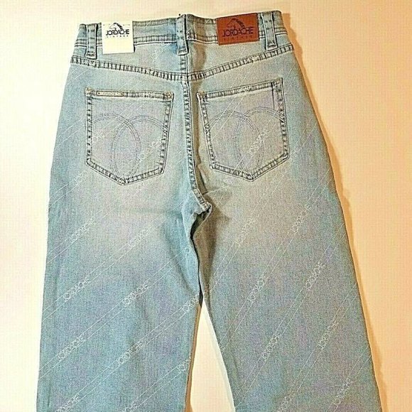 Jordache Vintage Womens 25 27 28 Farrah Capri High Rise Jeans Light Wash Logo - Picture 6 of 6